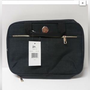 Jessica Moore Dark Gray Cosmetic Toiletry Travel Bag, NWT